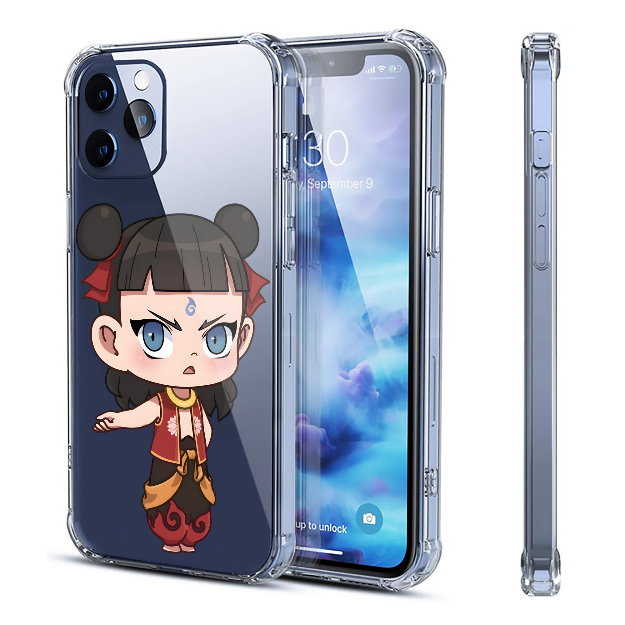 （画像用） Ne Zha 2 ナタ 魔童の大暴れ 【iPhone 12シリーズ対応】透明スマホケース（クリアソフトケース）
